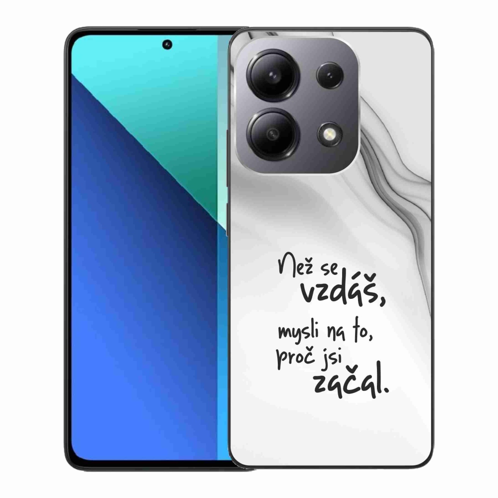 Gél borítás mmCase a Xiaomi Redmi Note 13-hoz - idézet 2 fehér háttér