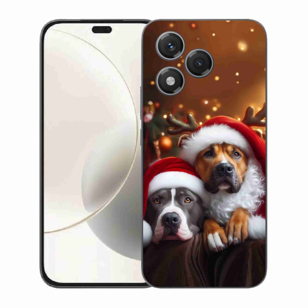 Gél borító mmCase a Honor 400 Lite-hoz - Karácsonyi kutyák