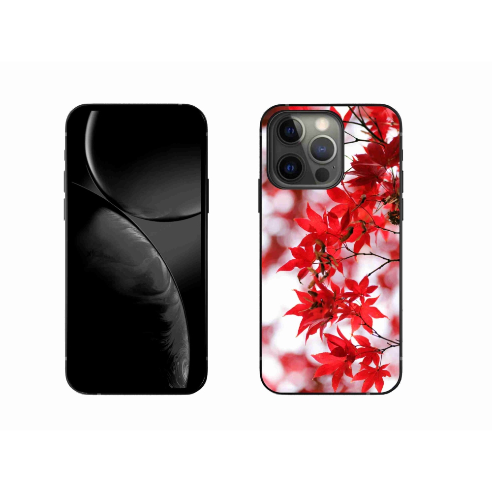Zselés borítás mmCase iPhone 13 Pro 6.1 készülékhez - piros levelek