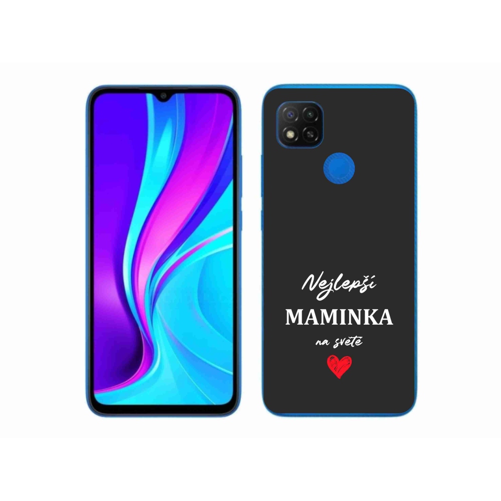 Gél borító mmCase a Xiaomi Redmi 9C - legjobb anya 1 fekete háttérrel