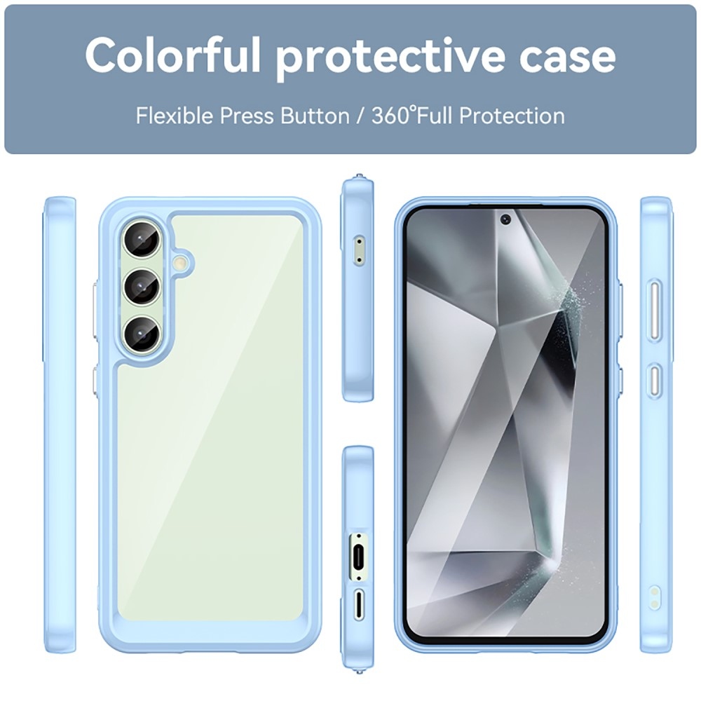 Gél tok kemény hátlappal Samsung Galaxy S24 FE készülékhez - kék