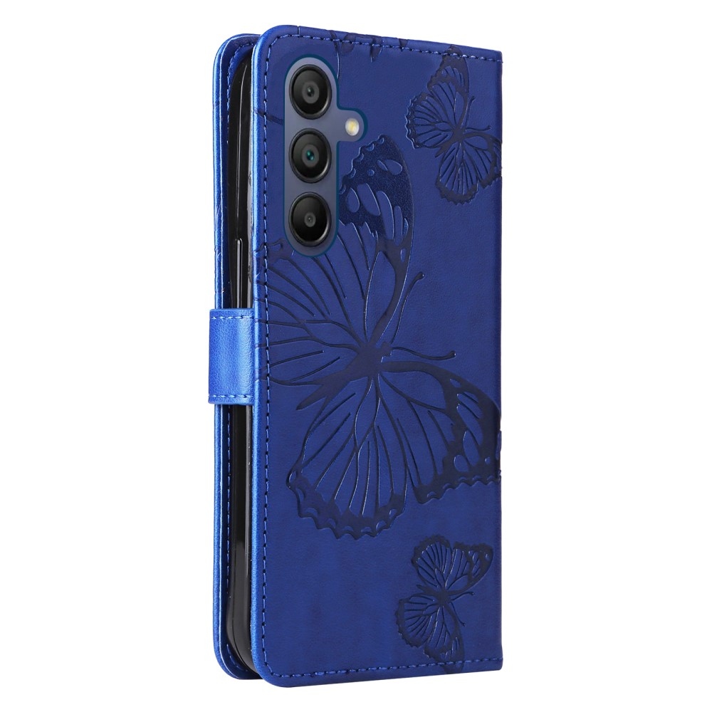 Nagy pillangó könyv tok Samsung Galaxy A16 4G/5G/A26 5G - kék