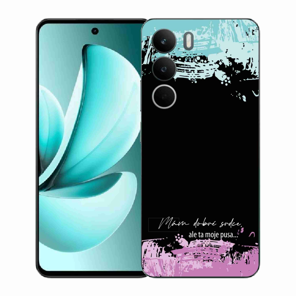 Zselés borító mmCase a Realme C71 készülékhez - vicces szöveg 3 fekete háttér