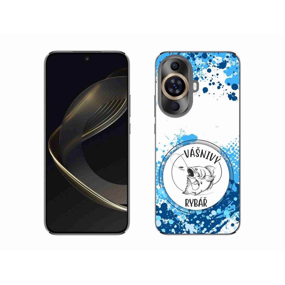 Gél borító mmCase a Huawei Nova 11-en - szenvedélyes halász fehér háttérrel