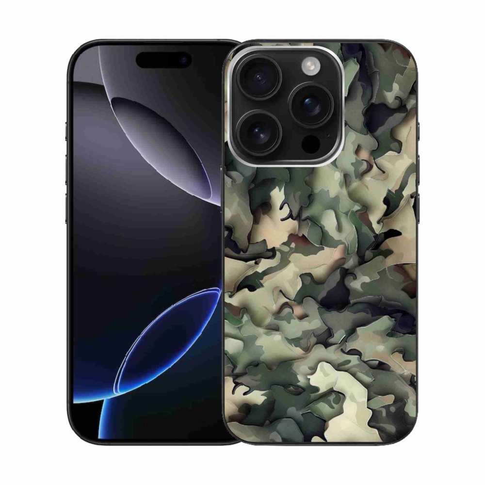 Zselés borítás mmCase iPhone 16 Pro készülékhez - terepszínű minta 9