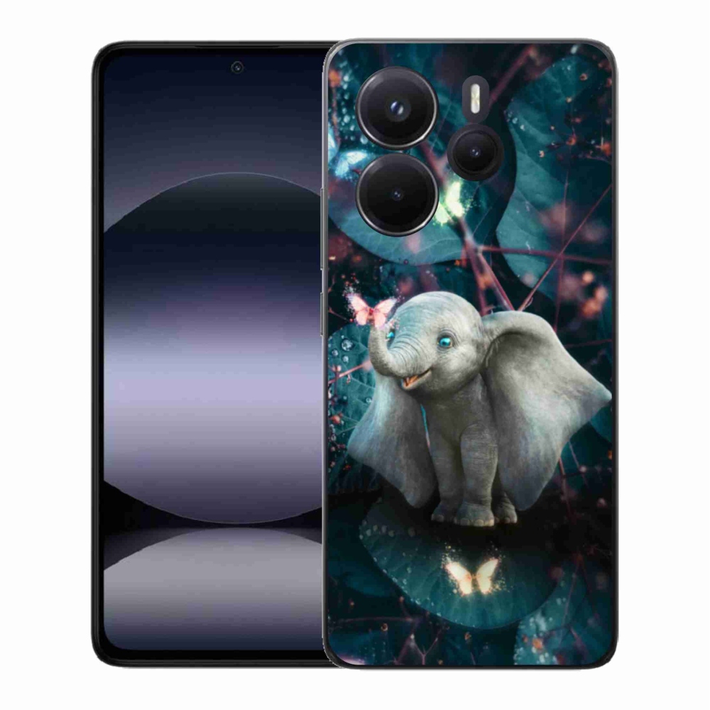 Gél borítás mmCase a Xiaomi Redmi Note 14-hez - aranyos elefánt