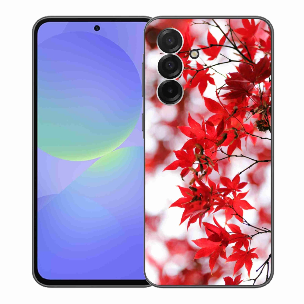 Zselés borítás mmCase Samsung Galaxy A36 5G - piros levelek