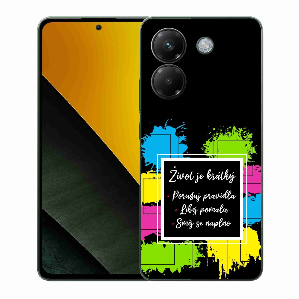 Gél borítás mmCase a Xiaomi Poco M7 Pro 5G-hez - idézem 5 fekete háttér