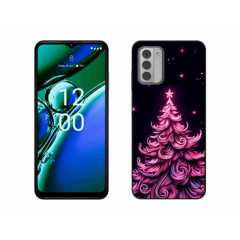 Zselés borítás mmCase a Nokia G42 készülékhez - neon karácsonyfa 2