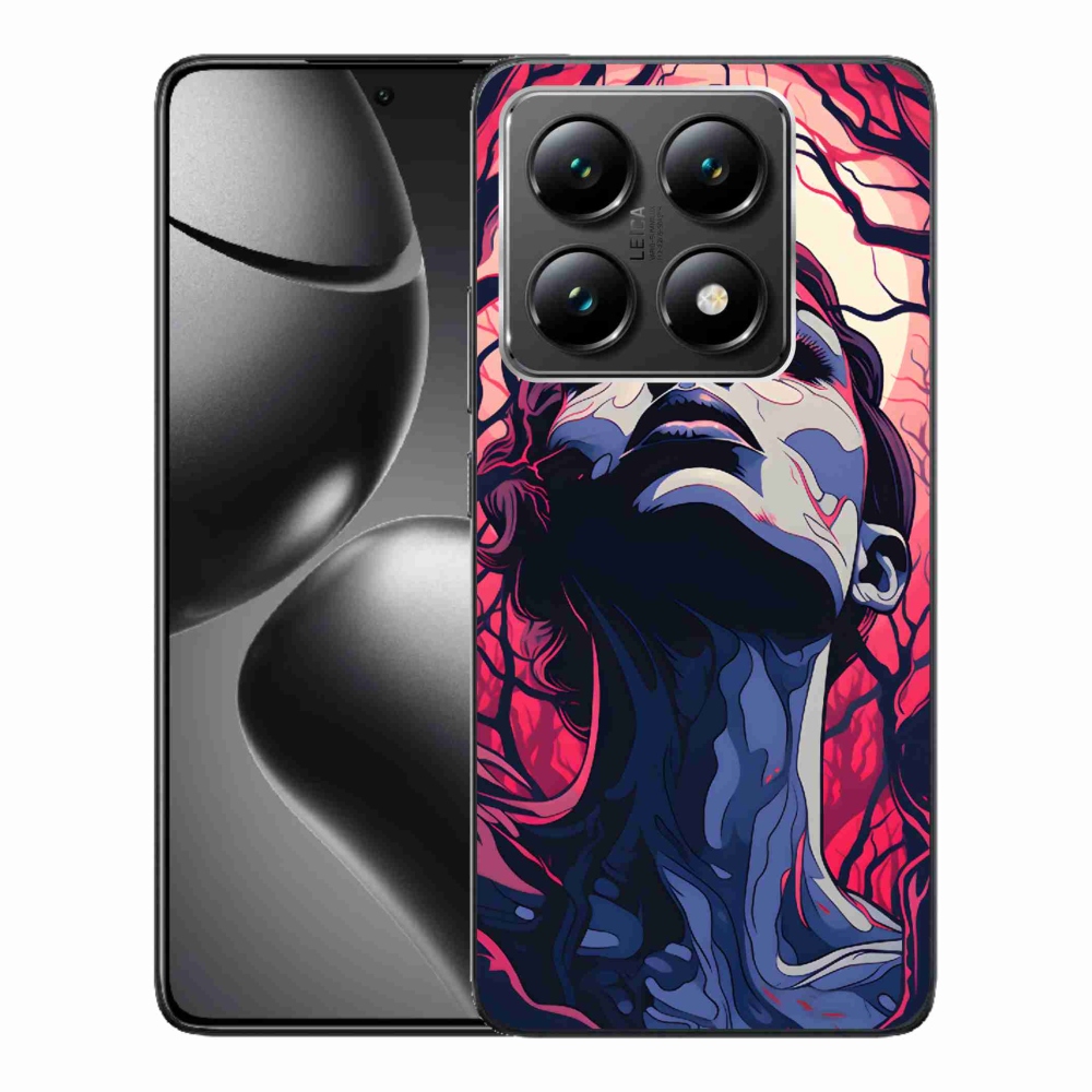 Gél borítás mmCase a Xiaomi 14T-hez - absztrakt arc