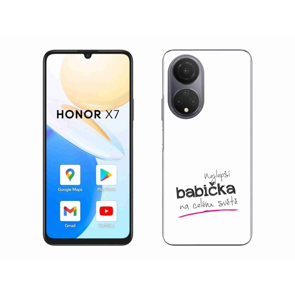 Gél borító mmCase a Honor X7-hez - Legjobb nagyi 4 fehér háttérrel