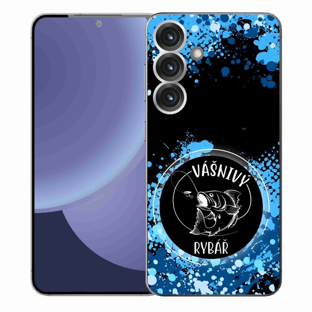 Gél borítás mmCase Samsung Galaxy S25+ - szenvedélyes halász fekete háttérrel