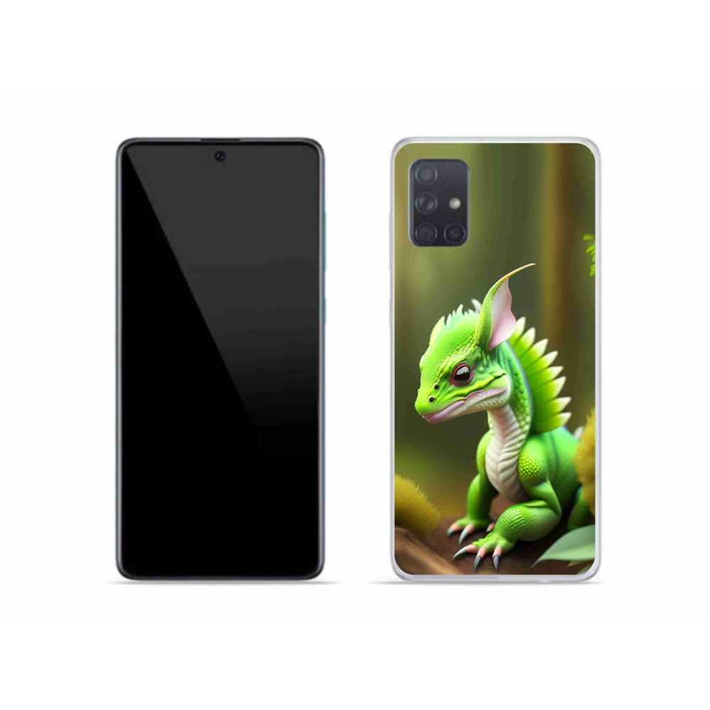 Zselés borítás mmCase Samsung Galaxy A51 - zöld sárkányhoz