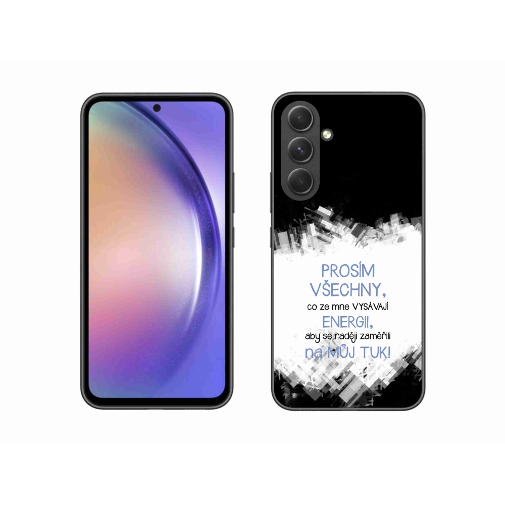 Gél borító mmCase Samsung Galaxy A54 5G - vicces szöveg 1 kék