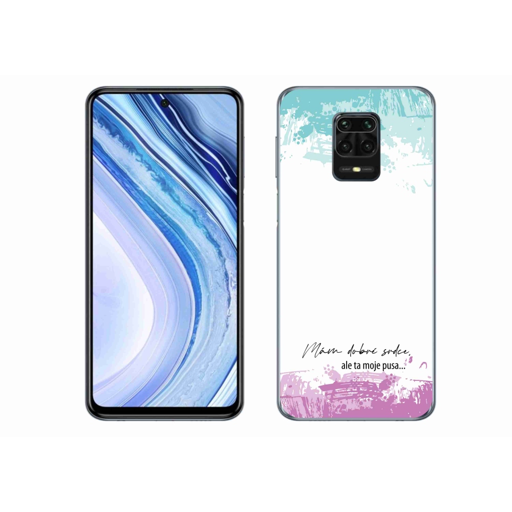 Gél borító mmCase a Xiaomi Redmi Note 9S-hez - vicces szöveg 3 fehér háttérrel