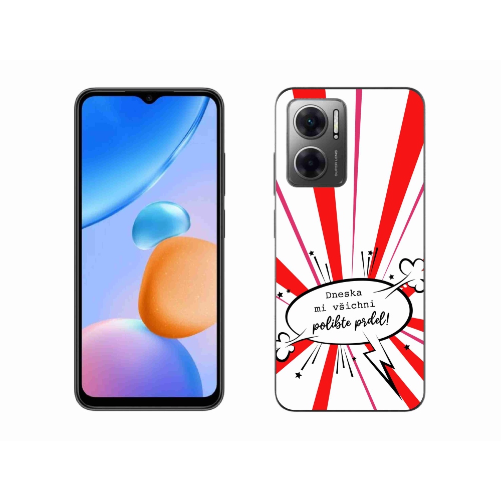 Gél borító mmCase a Xiaomi Redmi 10 5G-hez - vicces szöveg 15 fehér háttérrel