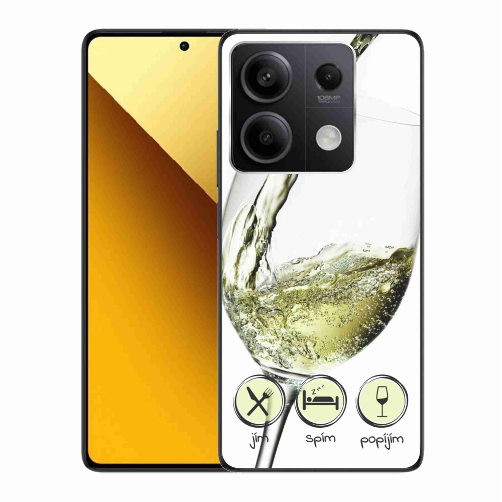 Gél tok mmCase a Xiaomi Redmi Note 13 5G-hez - borospohár fehér