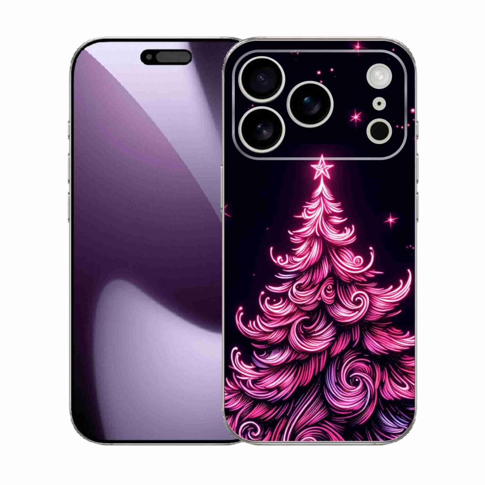 Gél borítás mmCase iPhone 17 Pro készülékhez - neon karácsonyfa 2