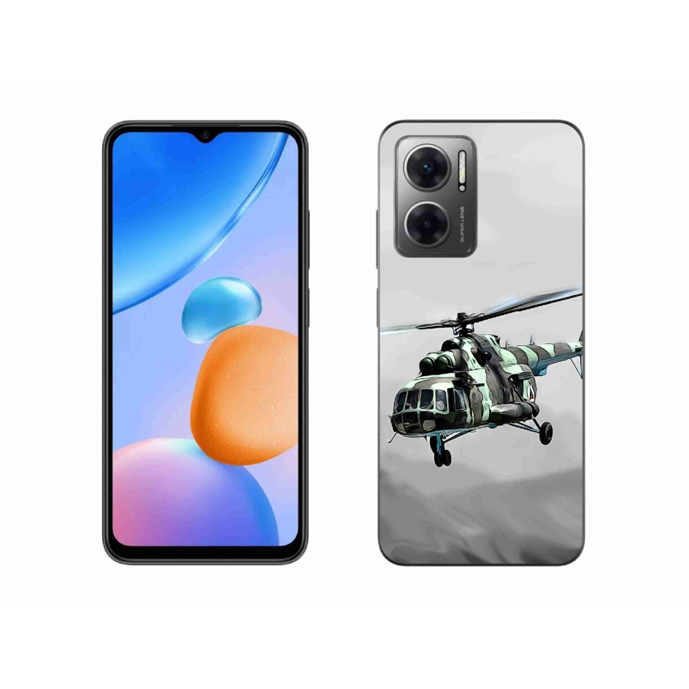 Gél borító mmCase a Xiaomi Redmi 10 5G-hez - katonai helikopter
