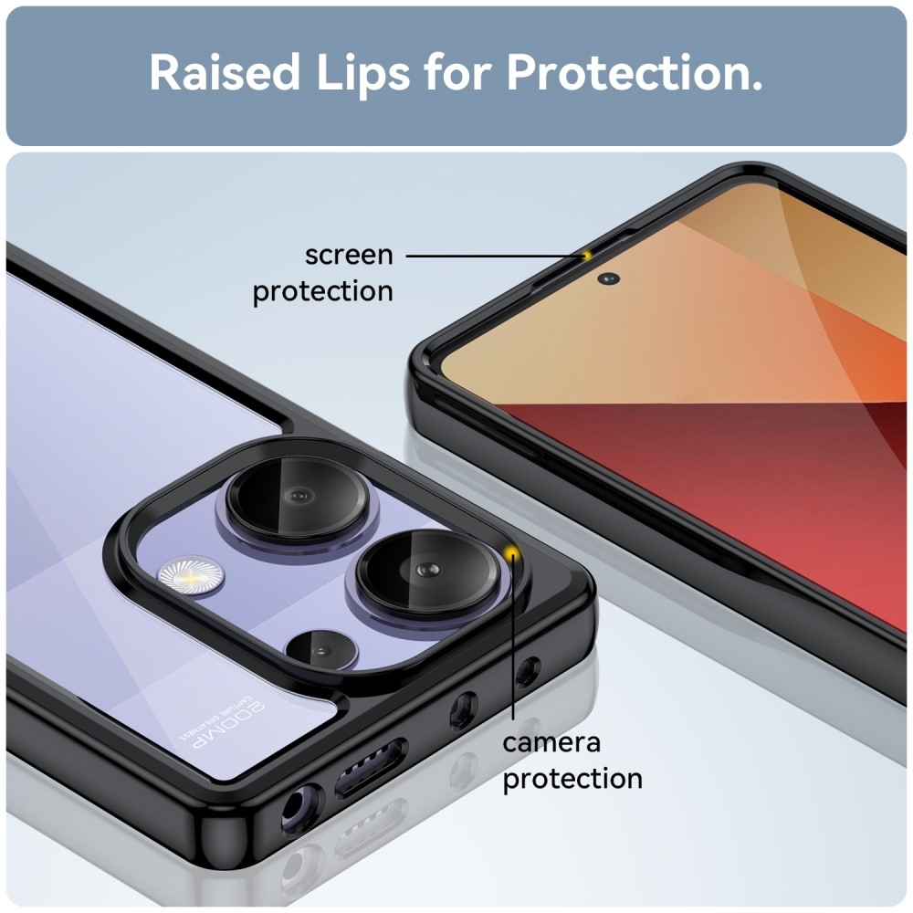 Gél tok rögzített hátlappal Xiaomi Redmi Note 13 Pro 4G/Poco M6 Pro - fekete