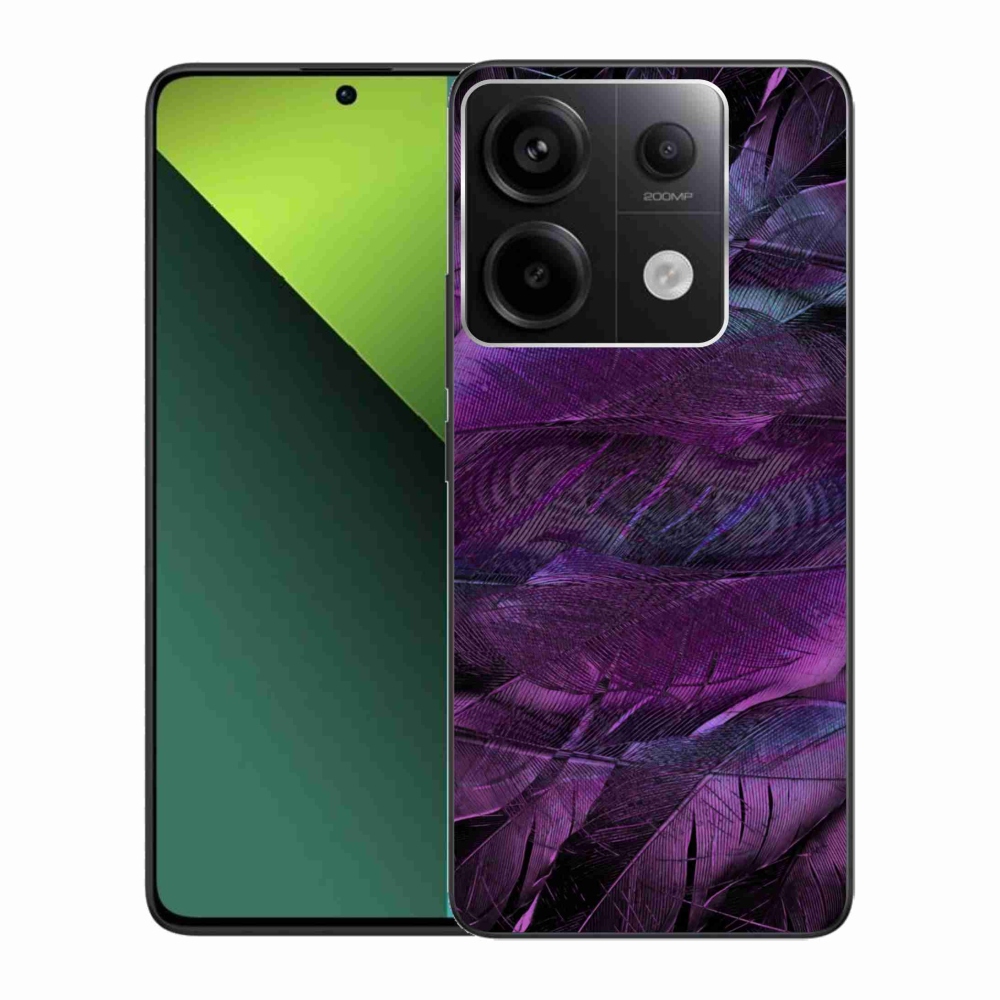 Gél borítás mmCase a Xiaomi Redmi Note 13 Pro 5G/Poco X6 5G számára - lila tollak