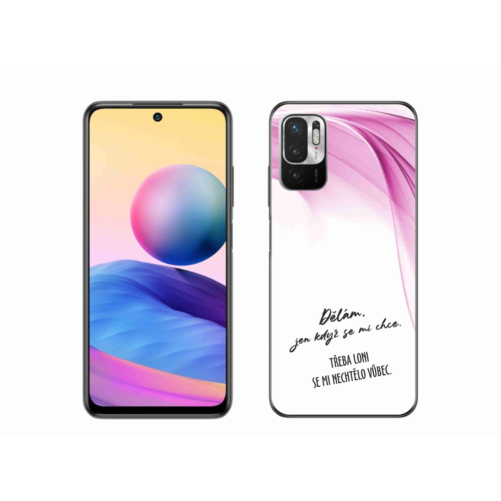 Gél borító mmCase a Xiaomi Redmi Note 10 5G-hez - vicces szöveg 12 fehér háttérrel