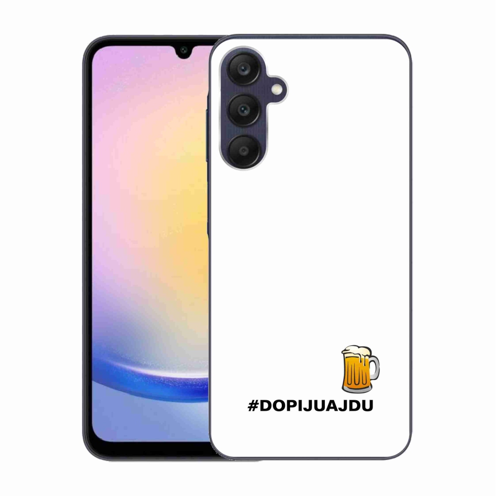Gél borító mmCase Samsung Galaxy A25 5G - sör motívum 1 fehér háttér