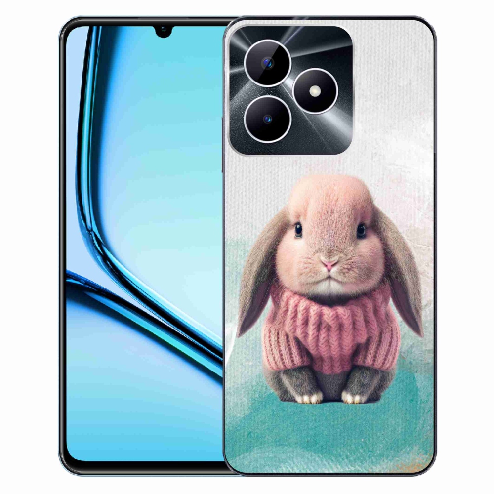 Zselés borítás mmCase a Realme Note 50 készülékhez - nyúl pulóverben