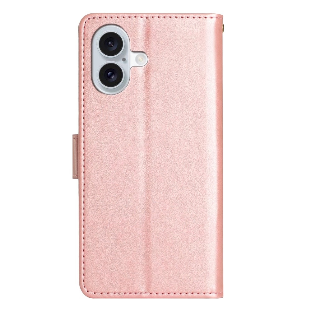 Virágok könyv tok iPhone 17 készülékhez - rózsaarany