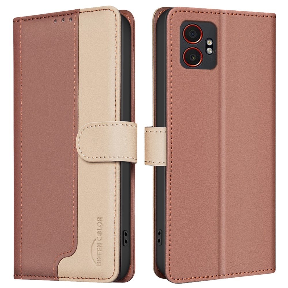 BNF DUO könyvtáska Samsung Galaxy Xcover 7 Pro készülékhez - barna