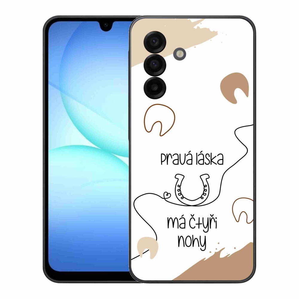 Gél borítás mmCase Samsung Galaxy A17 4G/5G - ló motívum fehér háttérrel