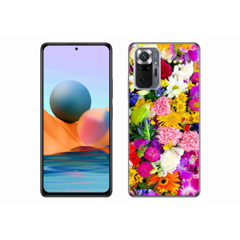 Gél borító mmCase a Xiaomi Redmi Note 10 Pro számára - virágok 12