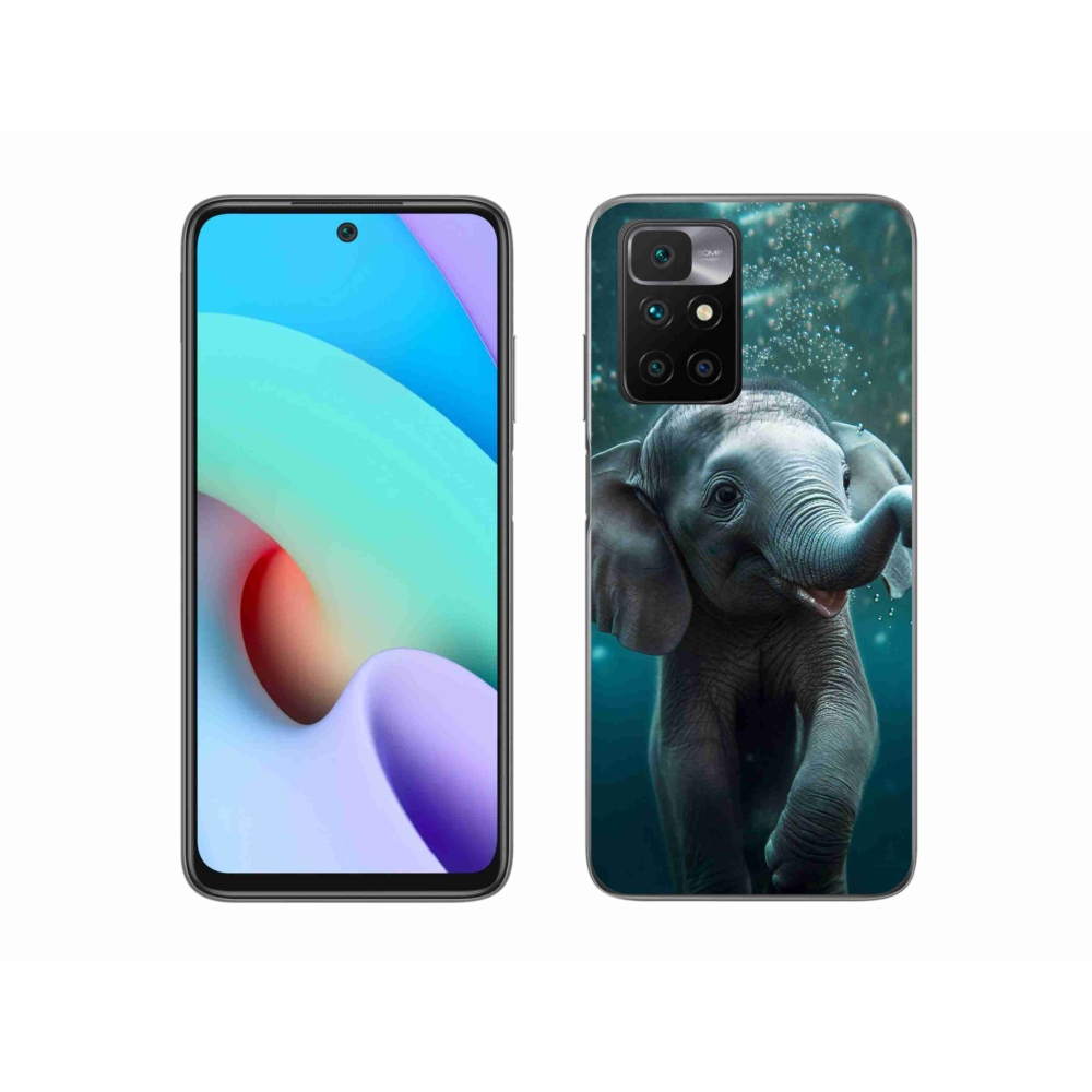 Zselés borítás mmCase a Xiaomi Redmi 10/Redmi 10 (2022) - elefánt a víz alatt