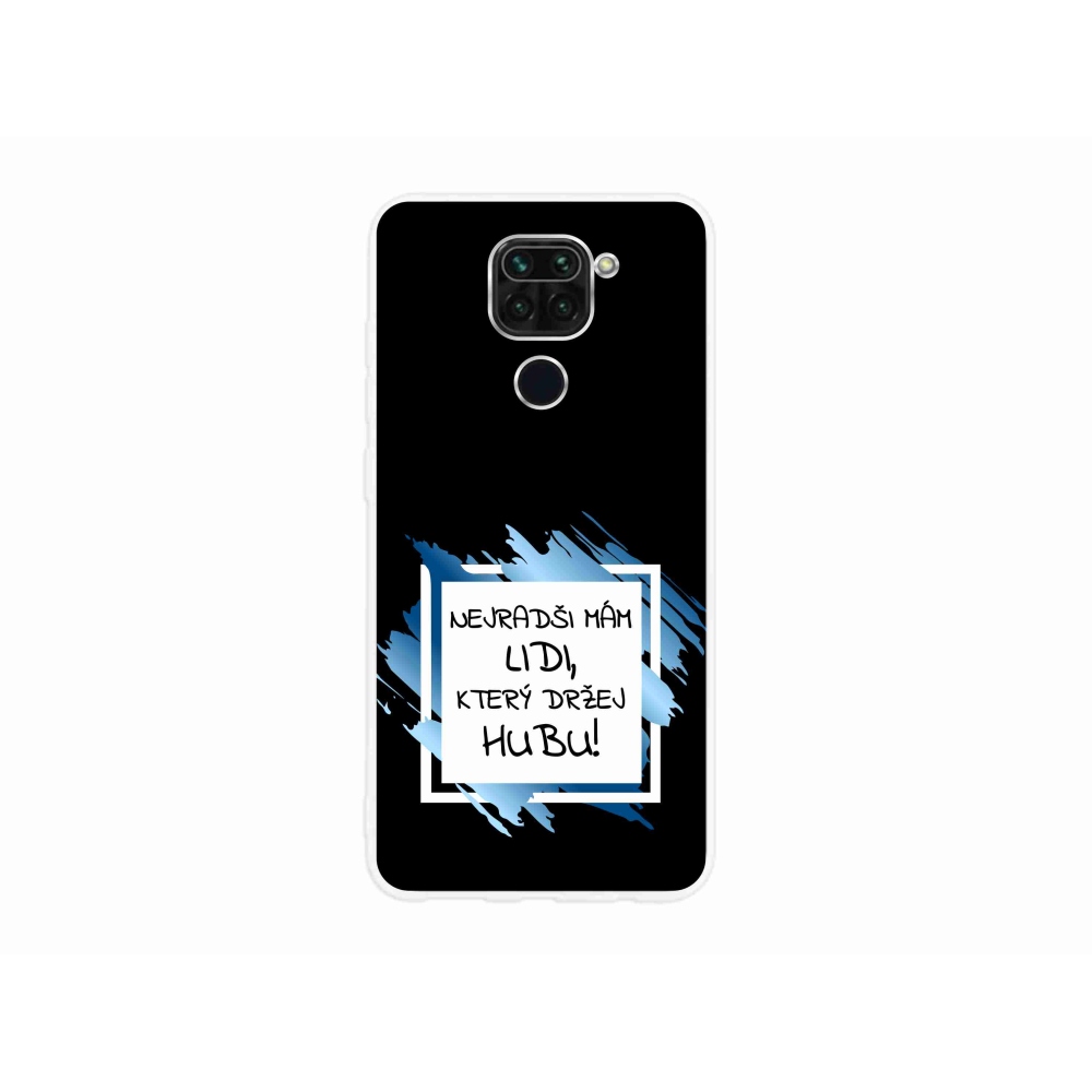 Gél borító mmCase a Xiaomi Redmi Note 9-hez - vicces szöveg 7 fehér és fekete háttérrel