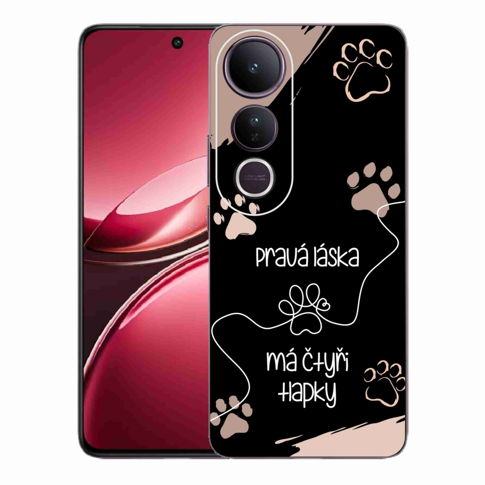 Gél borítás mmCase a Vivo V50 Lite 4G/5G készülékhez - kutya motívum 1 fekete háttér