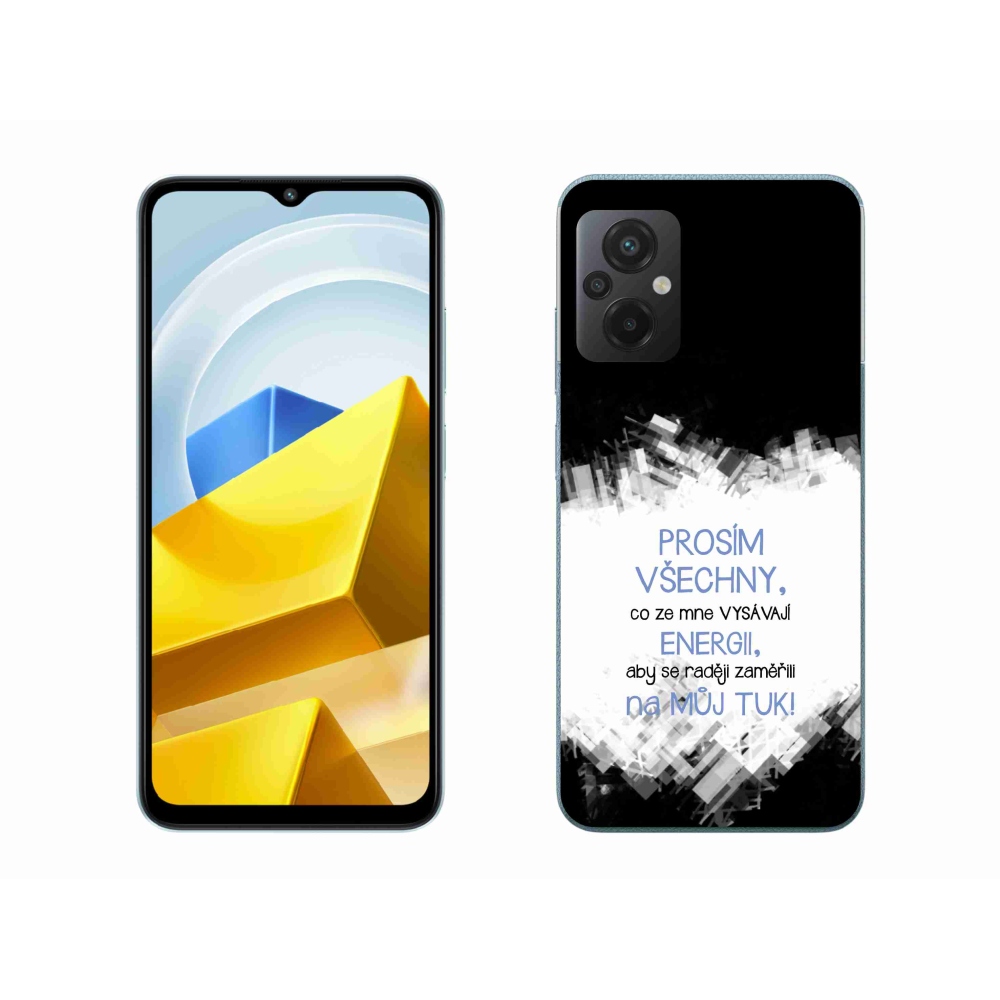 Gél borító mmCase a Xiaomi Poco M5 4G-hez - vicces szöveg 1 kék