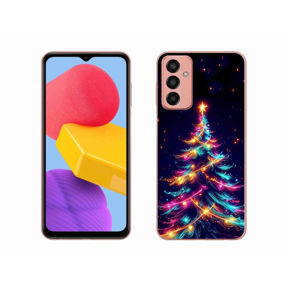 Gél borítás mmCase Samsung Galaxy M13 készülékhez - neon karácsonyfa