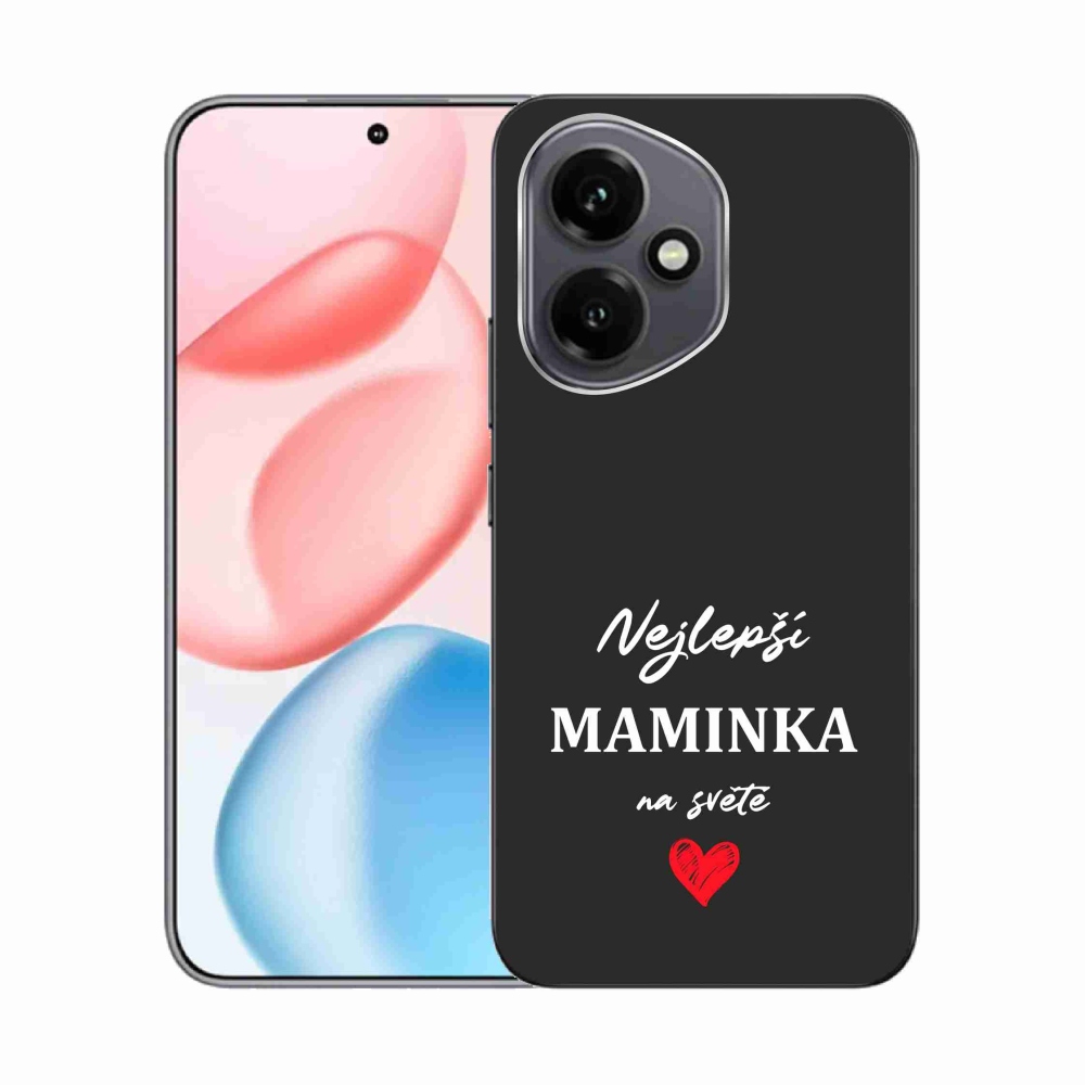 Zselés borító mmCase a Honor 400-hoz - legjobb anya 1 fekete háttérrel