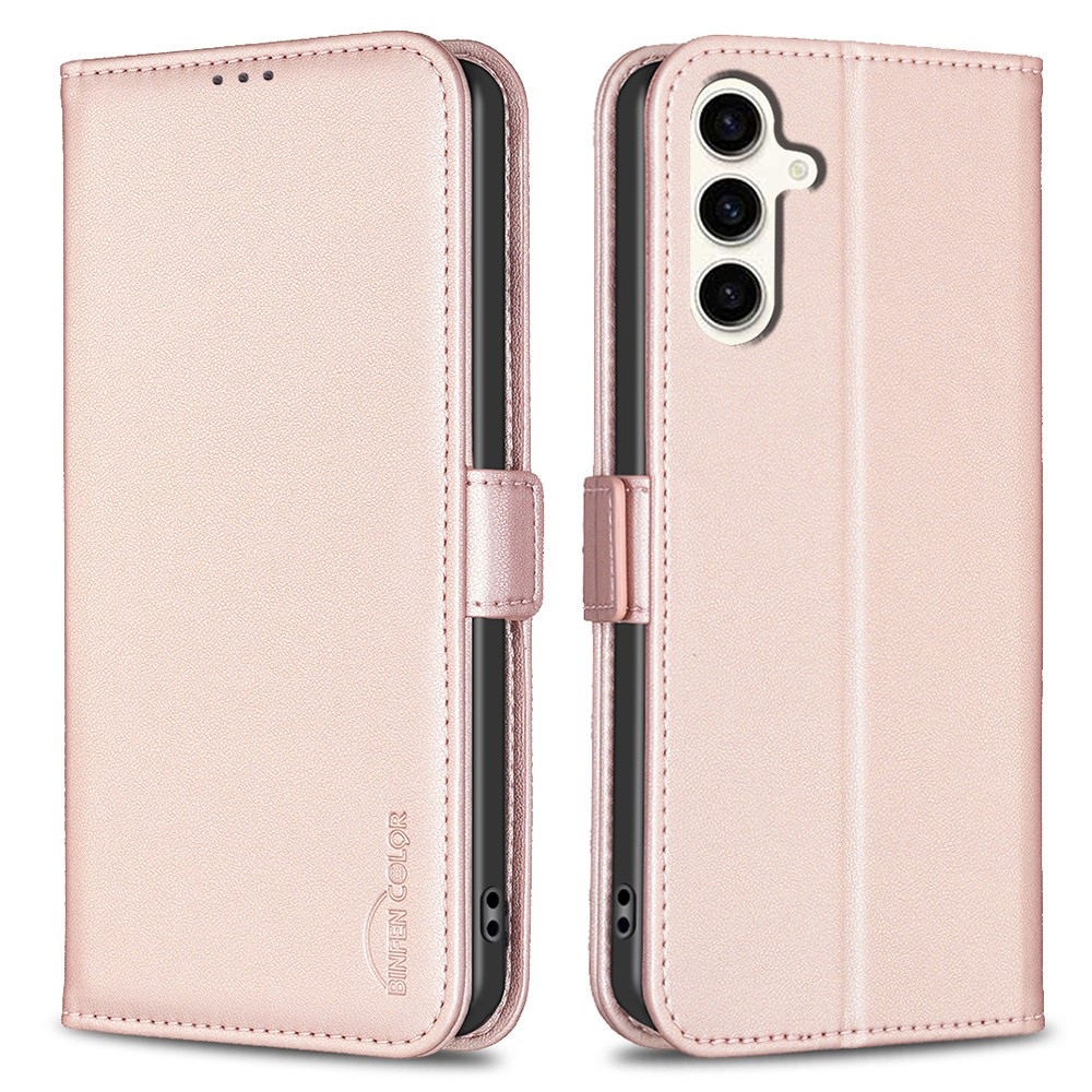 BNF könyvtáska Samsung Galaxy S24 FE készülékhez - rózsaarany