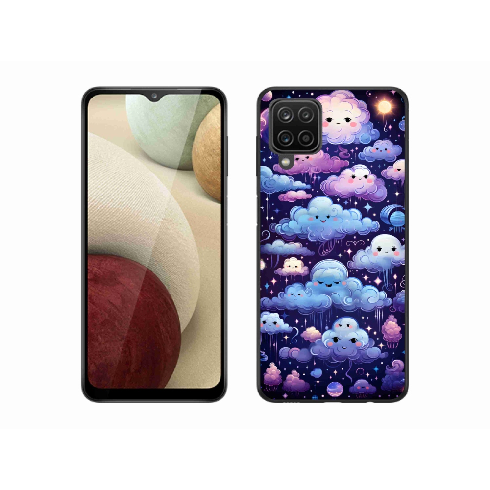 Gél borítás mmCase Samsung Galaxy A12 - felhők