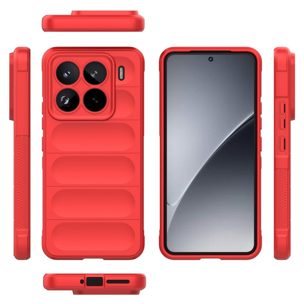 Rugg tartós zselés tok Xiaomi 15 Pro-hoz - piros