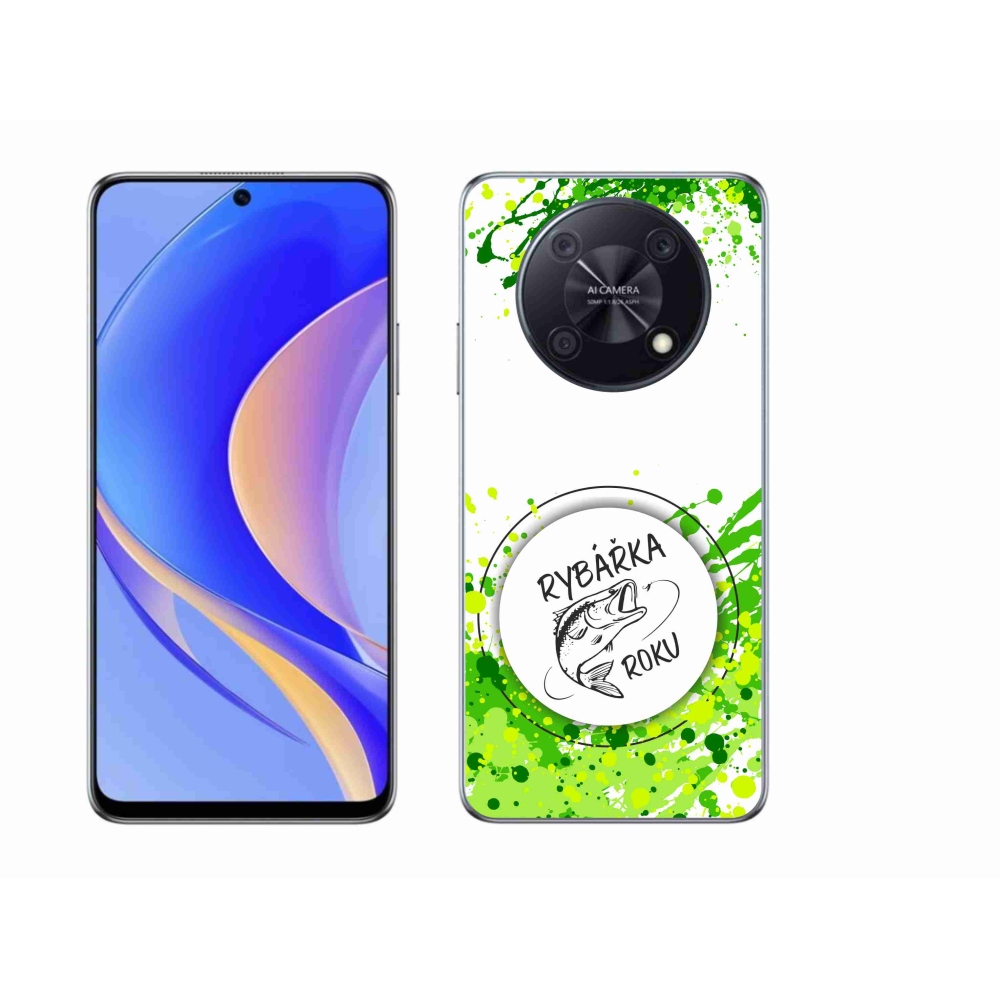 Gél borító mmCase a Huawei Nova Y90-en - az év horgásza fehér háttérrel