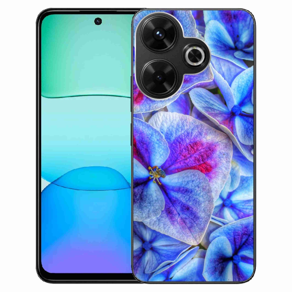 Gél borítás mmCase a Xiaomi Redmi 13 4G/Poco M6 4G - kék virágok 1