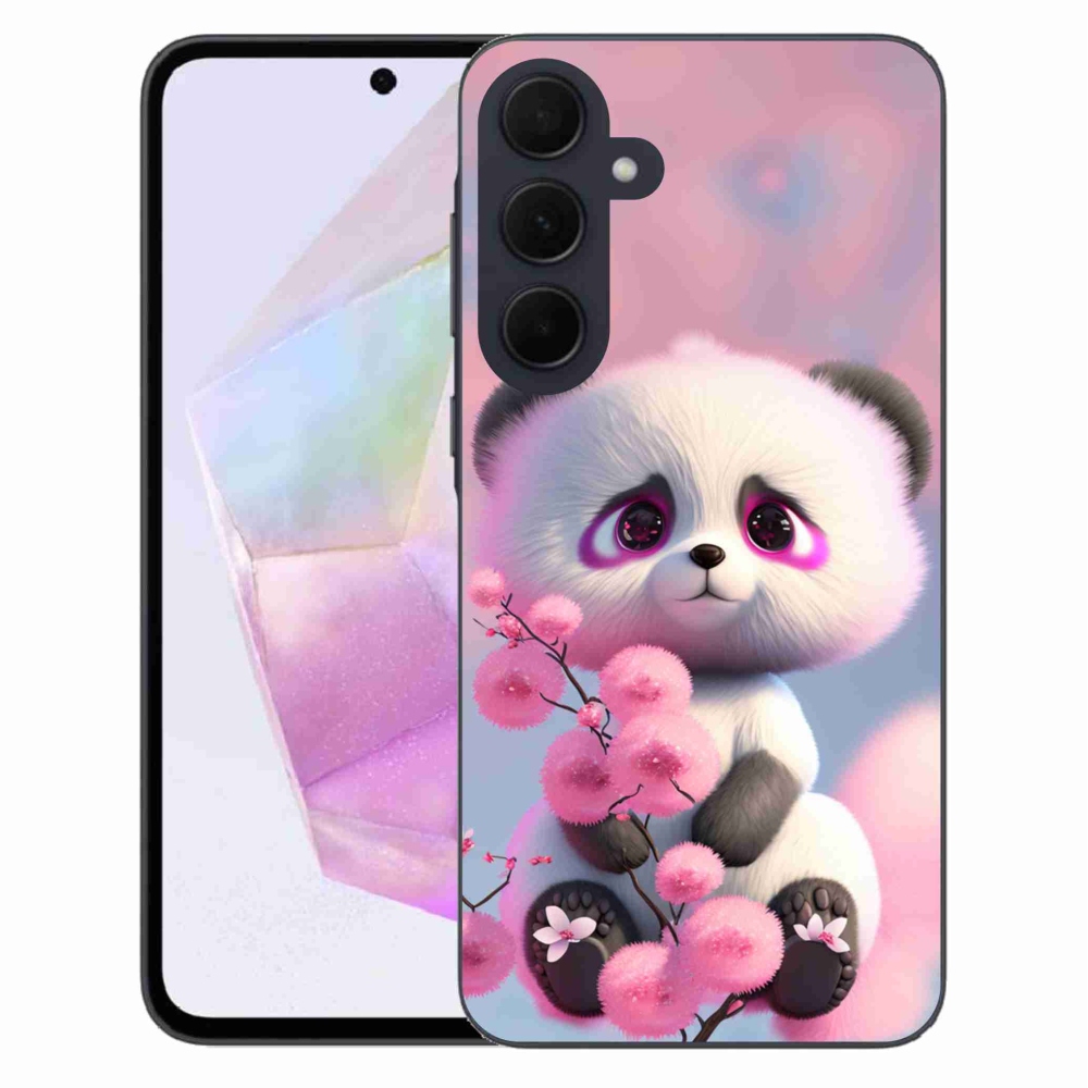 Gél borítás mmCase Samsung Galaxy A35 5G - aranyos panda 1