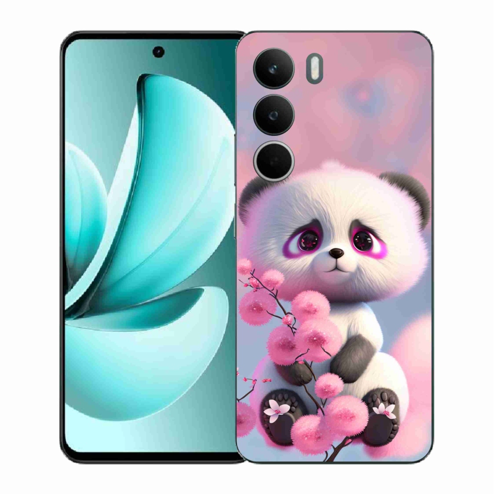 Gél borító mmCase a Realme C71 készülékhez - aranyos panda 1