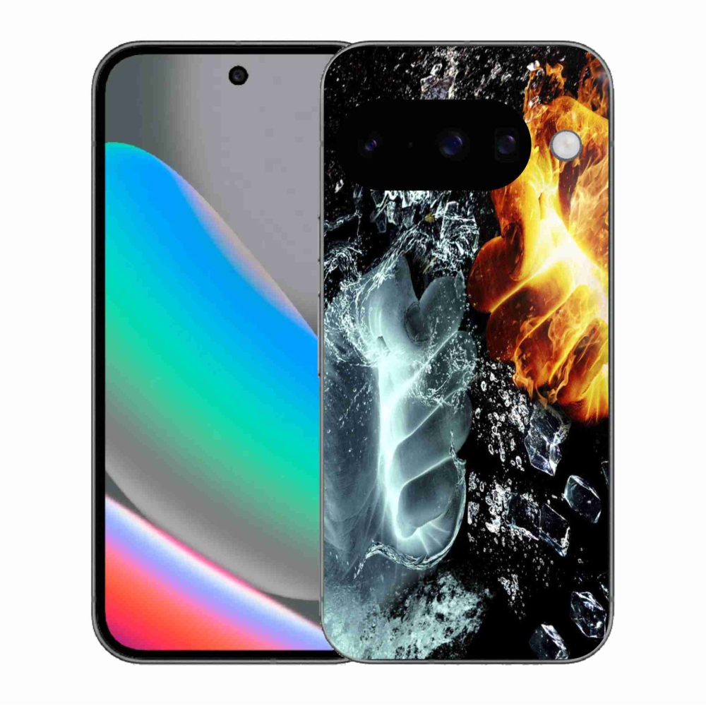 Gél borítás mmCase a Google Pixel 10 számára - víz és tűz