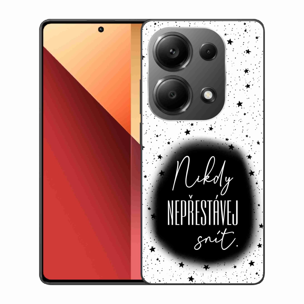 Gél borítás mmCase a Xiaomi Redmi Note 13 Pro 4G/Poco M6 Pro - idézet 1 fekete és fehér háttérrel