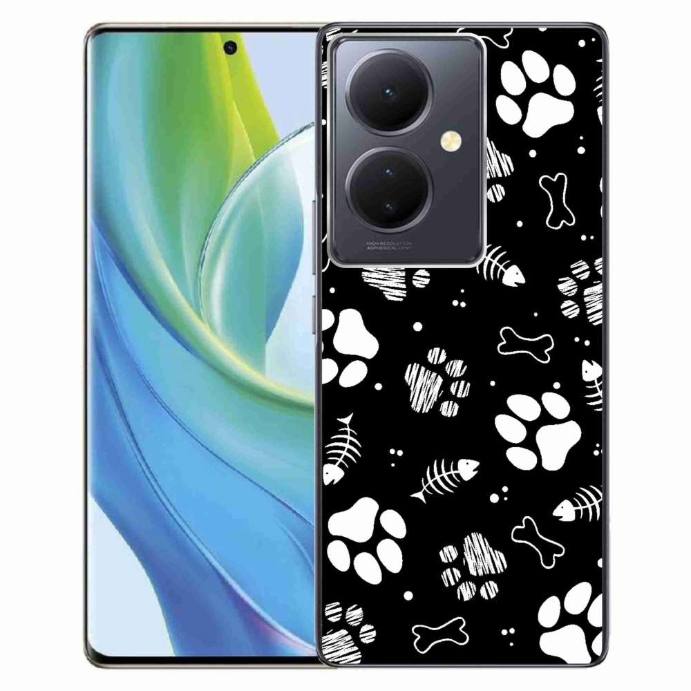 Gél borítás mmCase a Vivo V29 Lite 5G-n - kutyamancsok