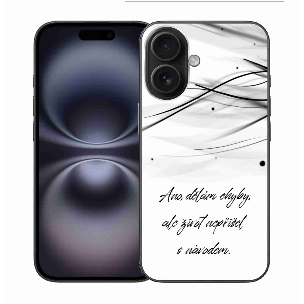 Gél borítás mmCase iPhone 16 készülékhez - idézem fehér háttér