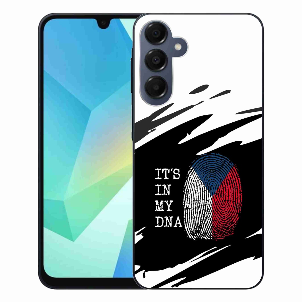 Gél borítás mmCase Samsung Galaxy A16 4G/5G - zászlós ujjlenyomat fekete és fehér háttérrel